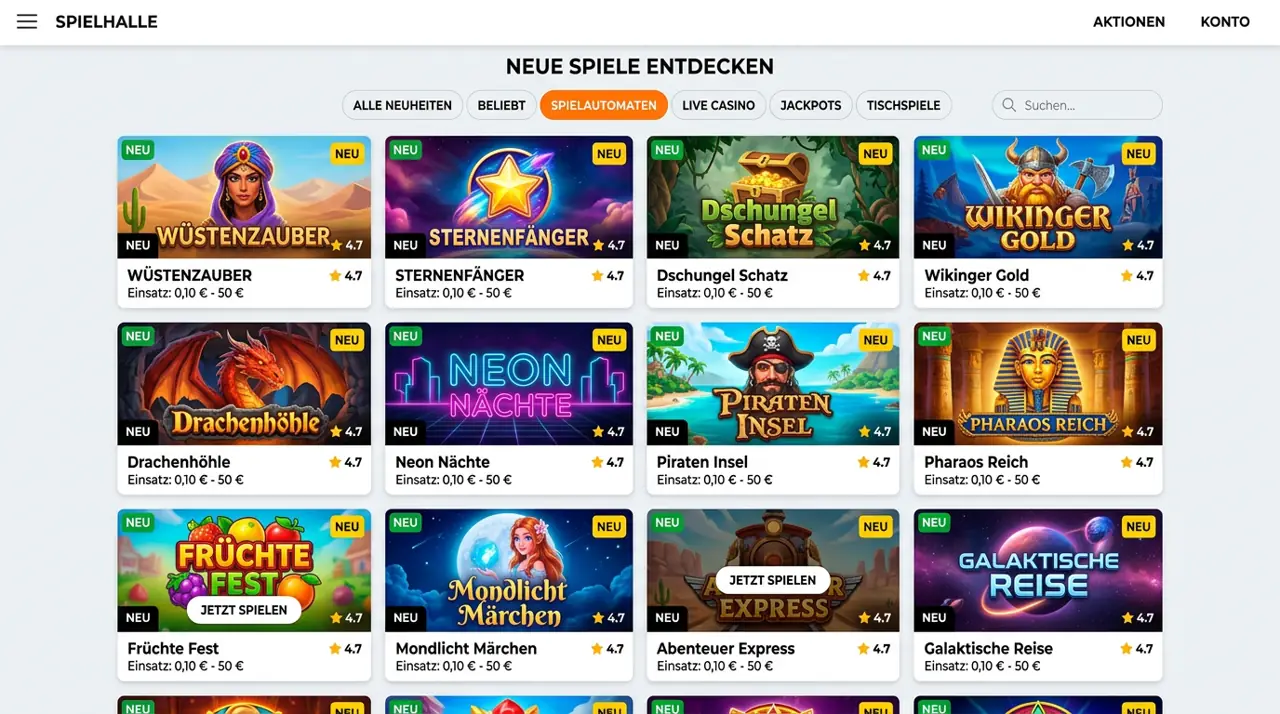 Neuheiten & Instant Win — Cashiopeia